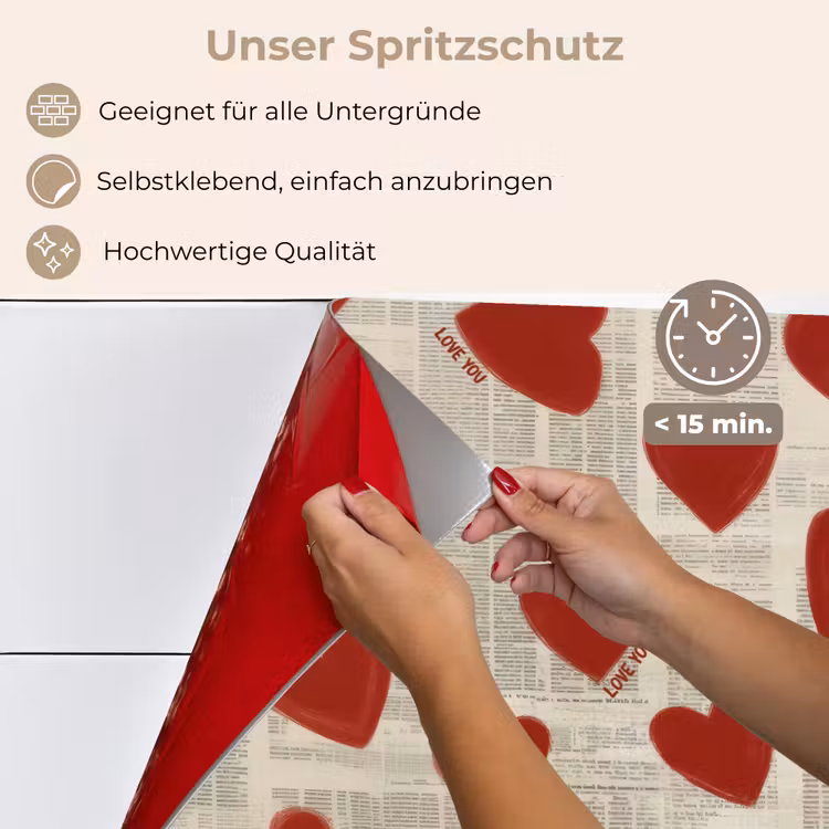 Hartjes - Krant - Loveyou keuken achterwand spatscherm klein -spatscherm_DE