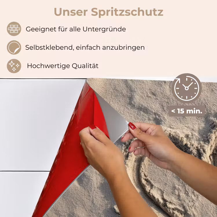 Hartvorm - Getekend - Beige - Zand keuken achterwand spatscherm klein -spatscherm_DE