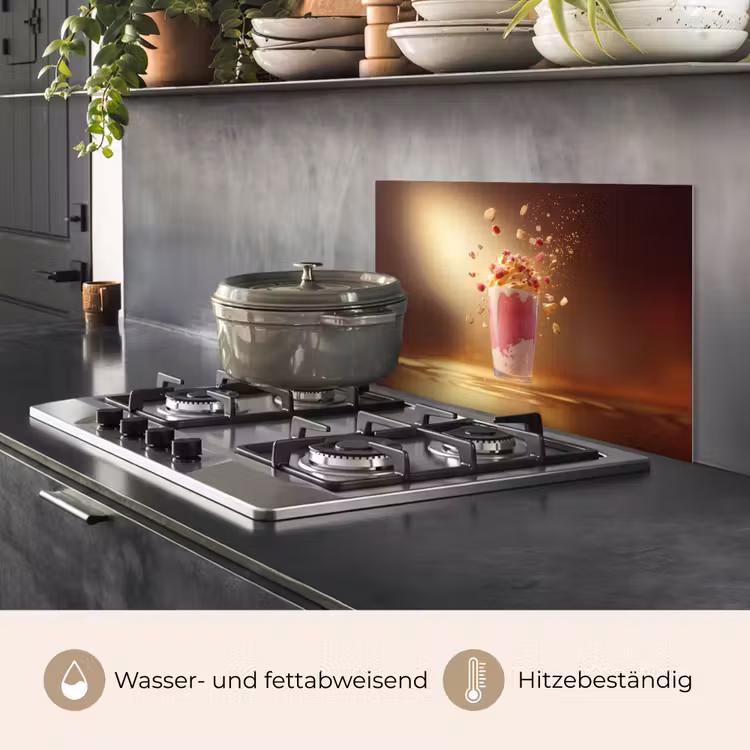 Framboos - Smoothie - Drinken - Roze keuken achterwand spatscherm klein -usp_DE
