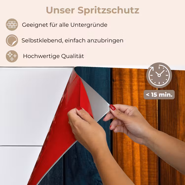 Hout - Planken - Donker - Warm keuken achterwand spatscherm klein -spatscherm_DE