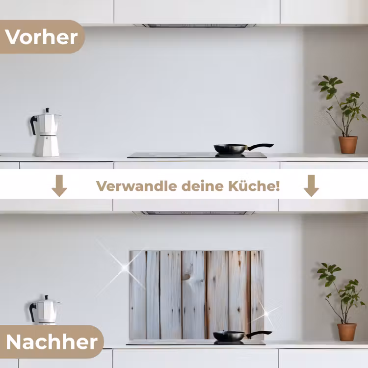 Hout - Planken - Verweerd keuken achterwand spatscherm klein -voor_na_DE