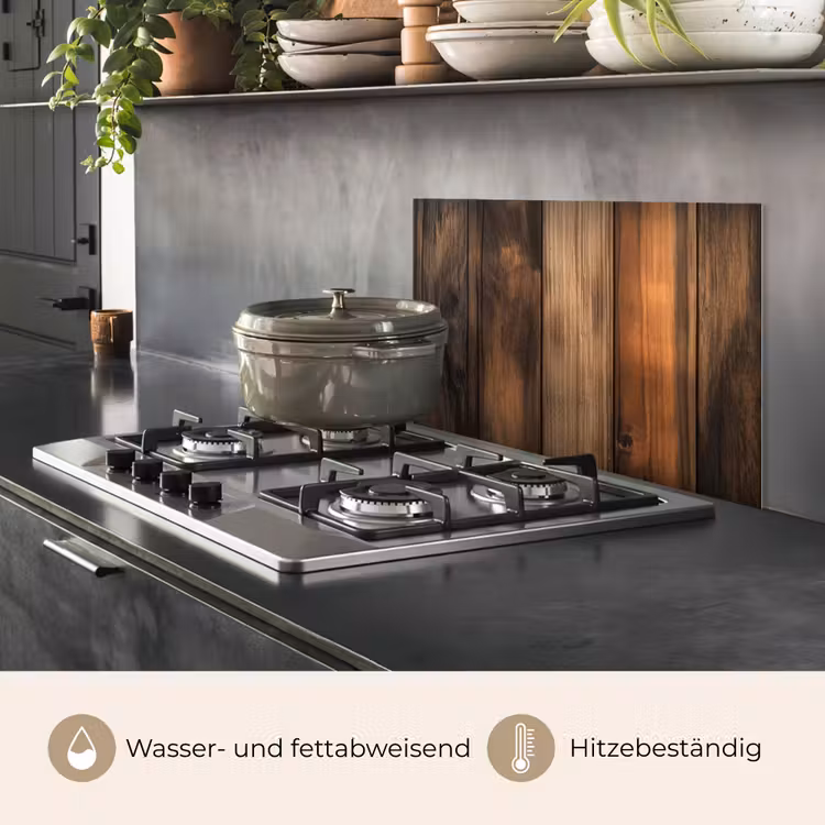 Hout - Rustiek - Donkere Planken keuken achterwand spatscherm klein -usp_DE