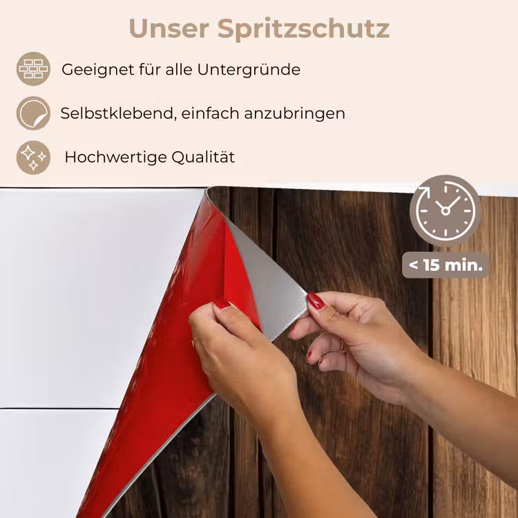 Hout - Rustiek - Donkere Planken keuken achterwand spatscherm klein -spatscherm_DE