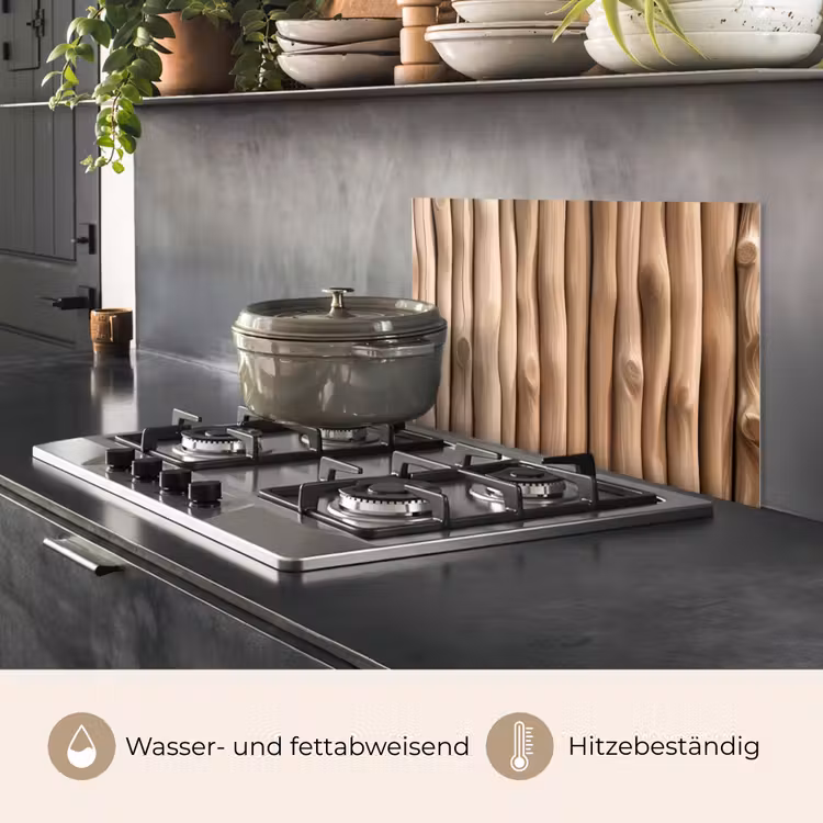 Hout - Stam - Lichtbruin keuken achterwand spatscherm klein -usp_DE