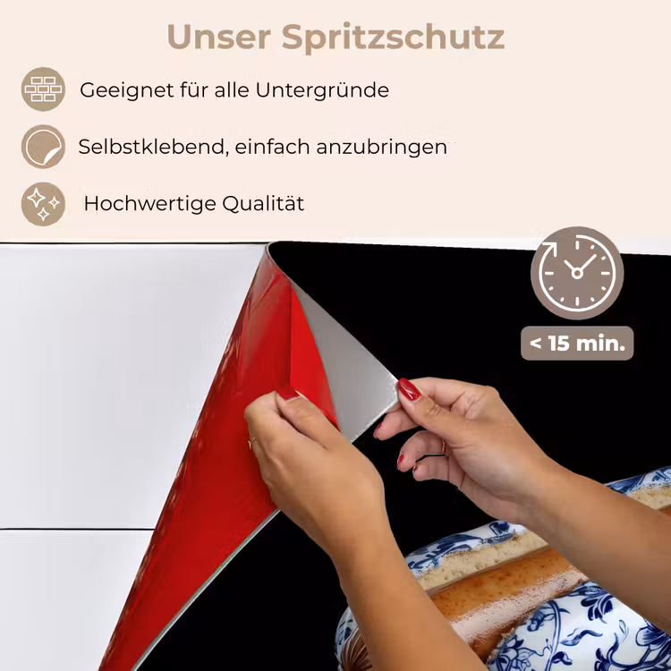 Hotdog - Porselein - Delfts blauw - Eten keuken achterwand spatscherm klein -spatscherm_DE