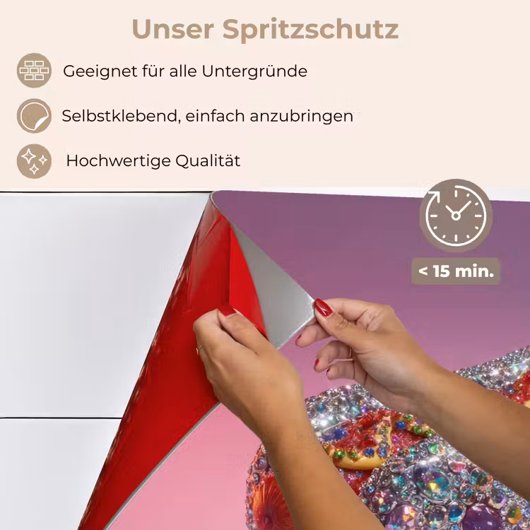 Hotdog - Steentjes - Glitters - Paars keuken achterwand spatscherm klein -spatscherm_DE