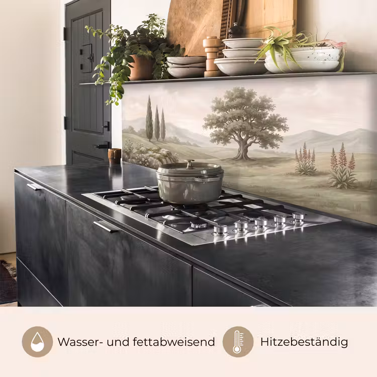 Heuvellandschap - Bomen - Natuur - Groen keuken achterwand 2 middel -usp_DE