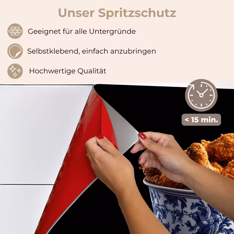 Kip - Bucket - Delfts blauw - Lekker keuken achterwand spatscherm klein -spatscherm_DE