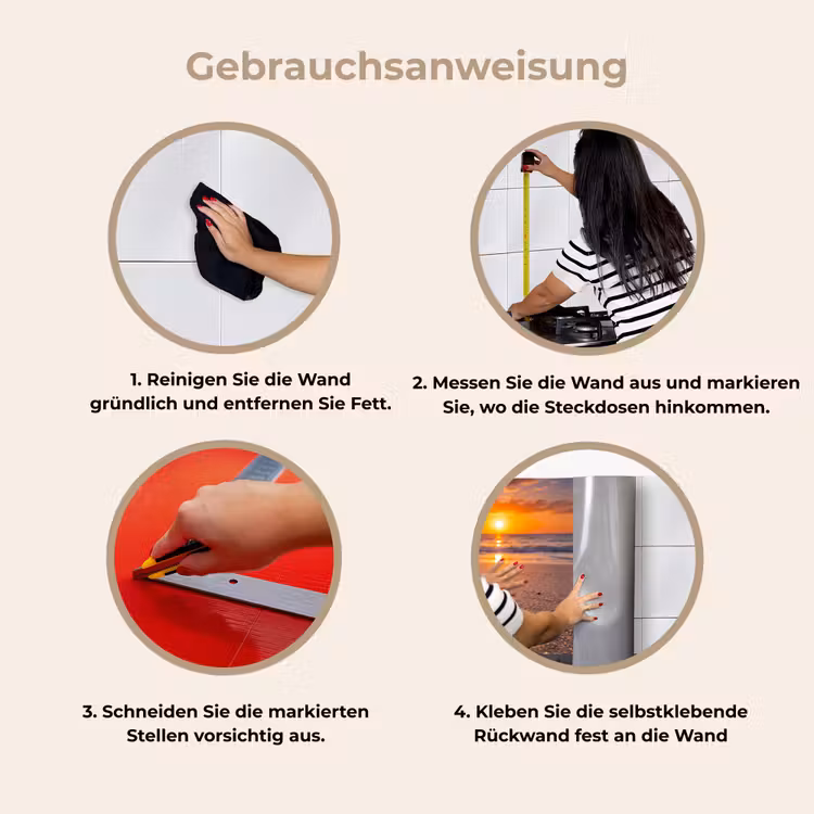 Kreeft - Strand - Natuur - Zonsondergang - Oranje keuken achterwand 2 middel -gebruiksaanwijzing_DE