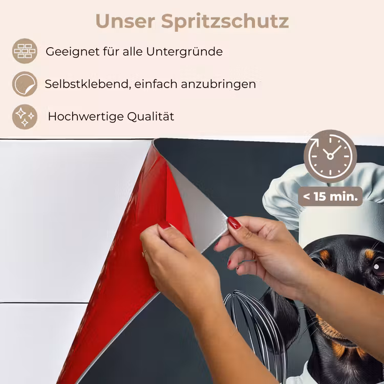 Hond - Garde - Kok keuken achterwand spatscherm klein -spatscherm_DE