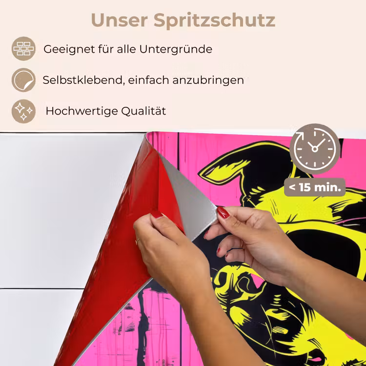 Hond - Zonnebril - Roze - Art keuken achterwand spatscherm klein -spatscherm_DE