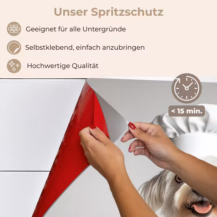 Hond - Wit - Kok keuken achterwand spatscherm klein -spatscherm_DE