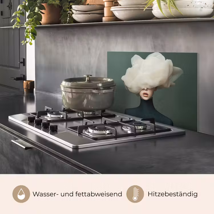 Hoed - Vrouw - Beige keuken achterwand spatscherm klein -usp_DE