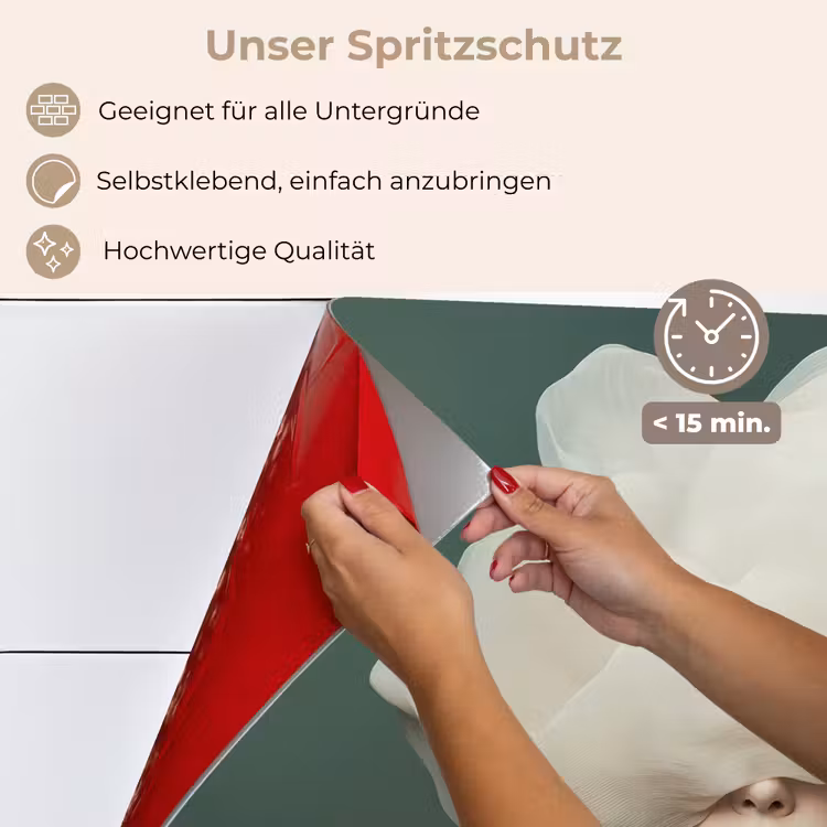 Hoed - Vrouw - Beige keuken achterwand spatscherm klein -spatscherm_DE