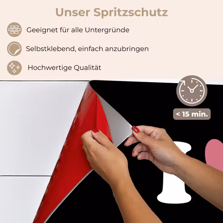 I love cooking - Koken - Hartje - Kookliefhebber - Kok - Spreuken keuken achterwand spatscherm klein -spatscherm_DE