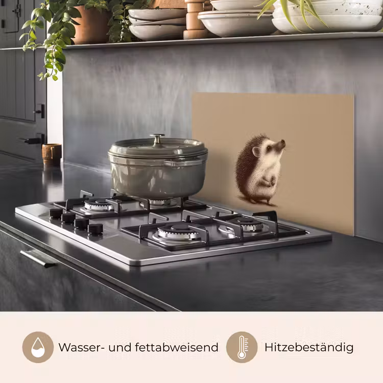 Egel - Snuitje - Bruin - Stekels keuken achterwand spatscherm klein -usp_DE