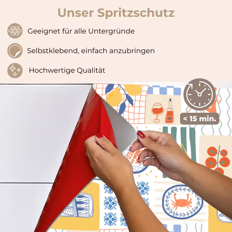Zee - Sfeer - Mozaïek - Wijn keuken achterwand spatscherm klein 900 -spatscherm_DE
