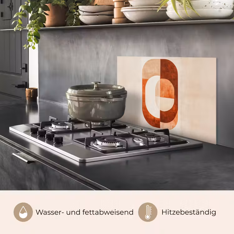 Illustratie - Abstract - Vormen - Rood keuken achterwand spatscherm klein -usp_DE