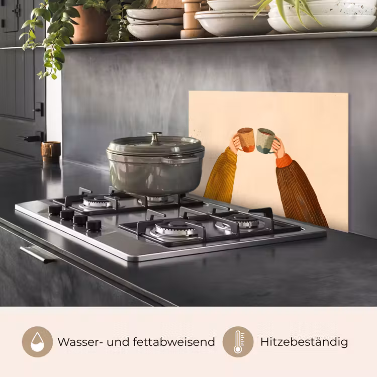 Illustratie - Mokken - Proosten - Bruin keuken achterwand spatscherm klein -usp_DE