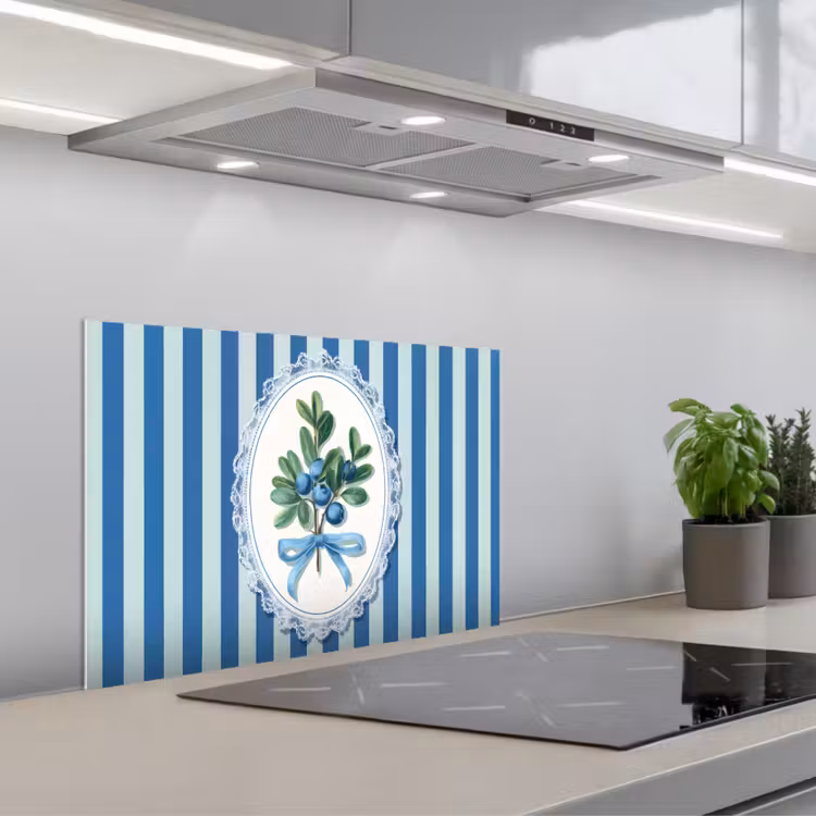 Illustratie - Bessen - Blauw - Strepen keuken achterwand spatscherm klein -3d_schuin