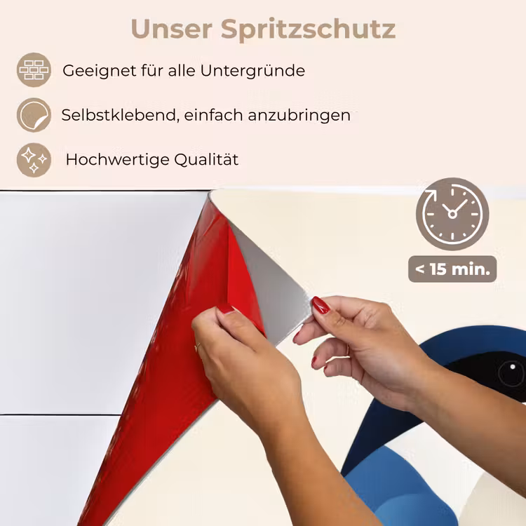 Illustratie - Blauw - Vogel keuken achterwand spatscherm klein -spatscherm_DE
