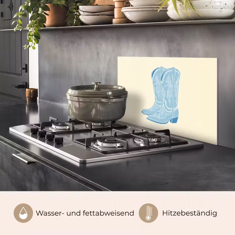 Illustratie - Cowboylaarzen - Patroon keuken achterwand spatscherm klein -usp_DE