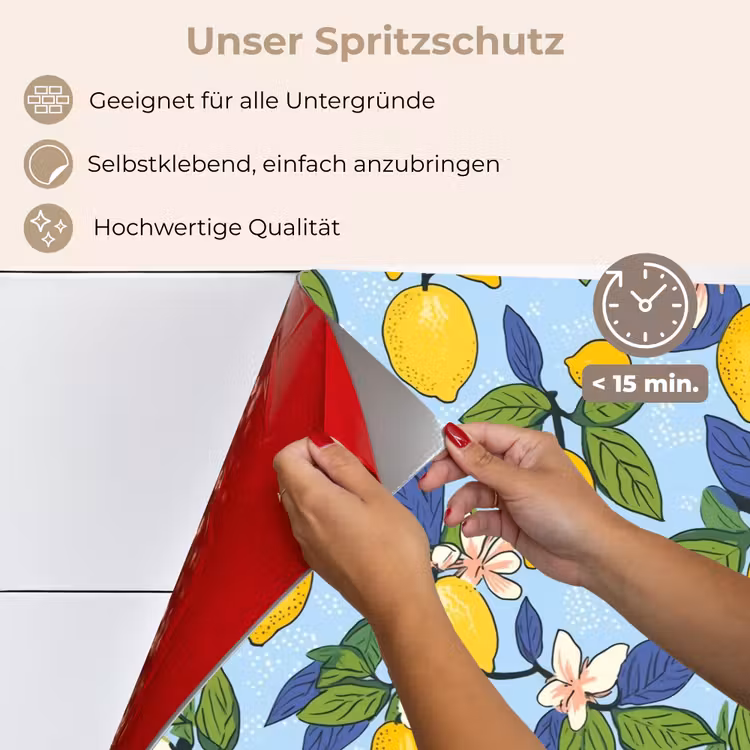 Illustratie - Citroen - Patroon keuken achterwand spatscherm klein 900 -spatscherm_DE