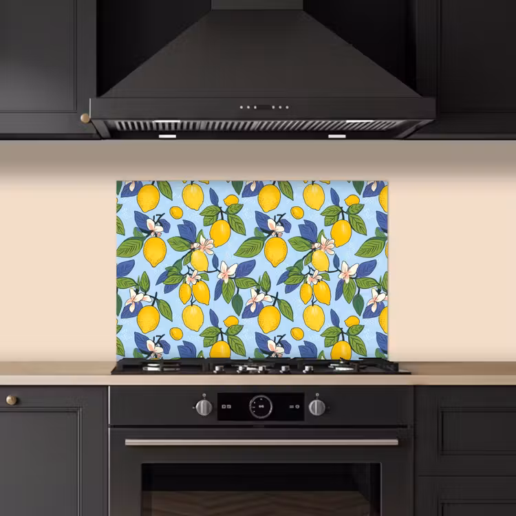 Illustratie - Citroen - Patroon keuken achterwand spatscherm klein 900 -sfeer1
