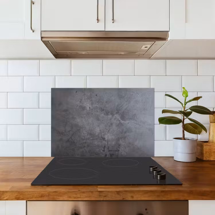 Industrieel - Beton - Grijs - Leisteen - Retro keuken achterwand spatscherm klein -sfeer2