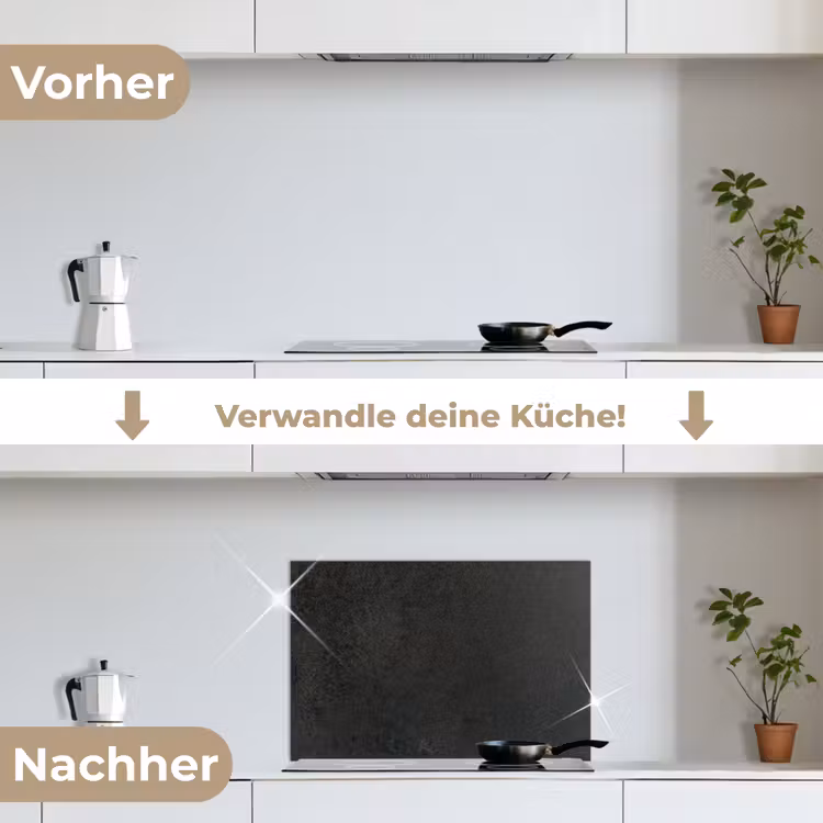 Industrieel - Beton - Grijs - Structuren - Retro keuken achterwand spatscherm klein -voor_na_DE