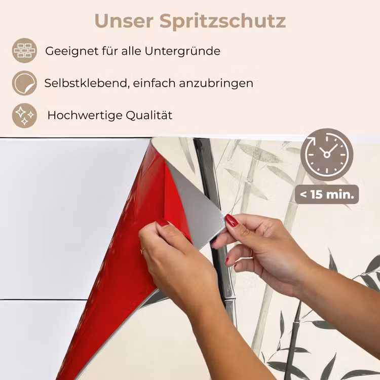 Japandi - Bamboe - Beige keuken achterwand spatscherm klein -spatscherm_DE