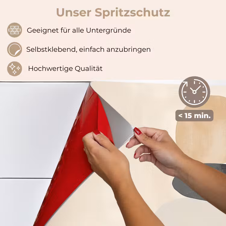 Japandi - Wabi sabi - Beige keuken achterwand spatscherm klein -spatscherm_DE