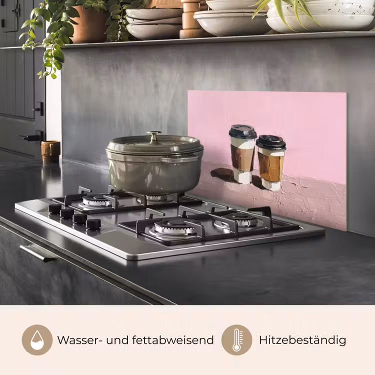 Koffiebekers - Deksel - Verf - Textuur keuken achterwand spatscherm klein -usp_DE