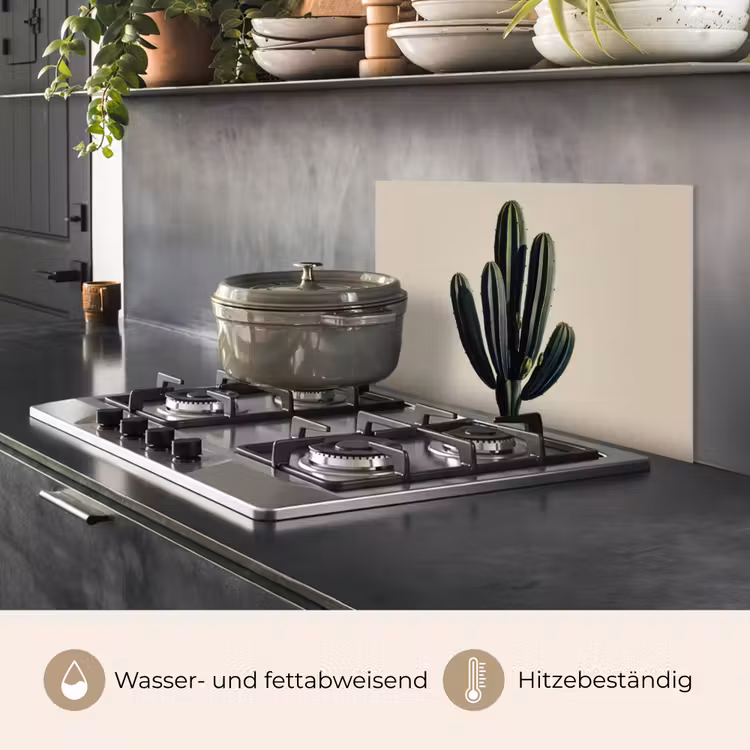 Cactus - Subtiel - Groen keuken achterwand spatscherm klein -usp_DE