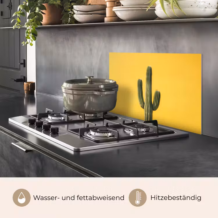 Cactus - Groen - Minimalistisch keuken achterwand spatscherm klein -usp_DE
