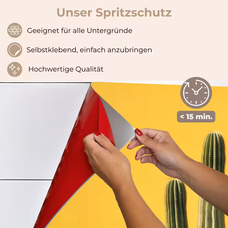 Cactus - Groen - Minimalistisch keuken achterwand spatscherm klein -spatscherm_DE