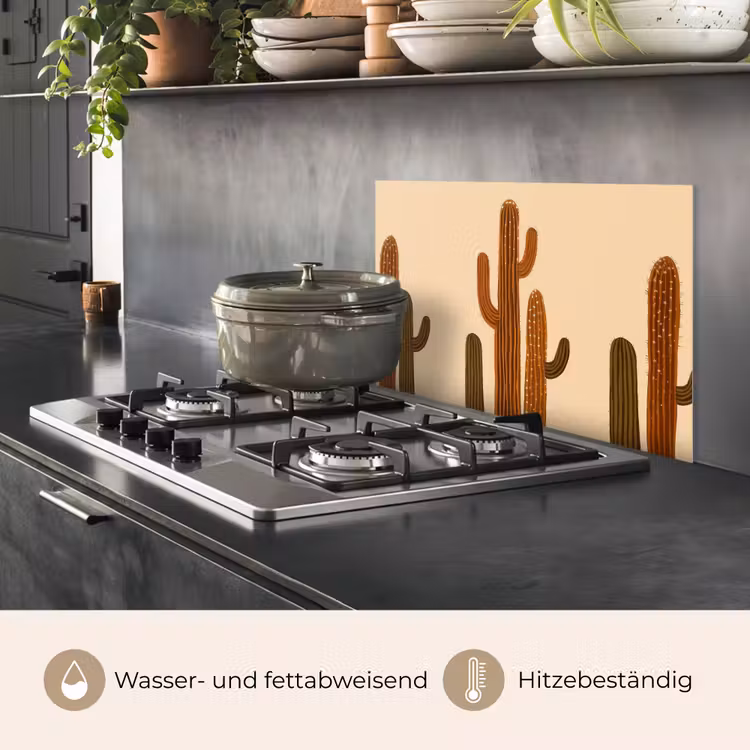 Cactus - Woestijn - Zand - Bruin keuken achterwand spatscherm klein -usp_DE