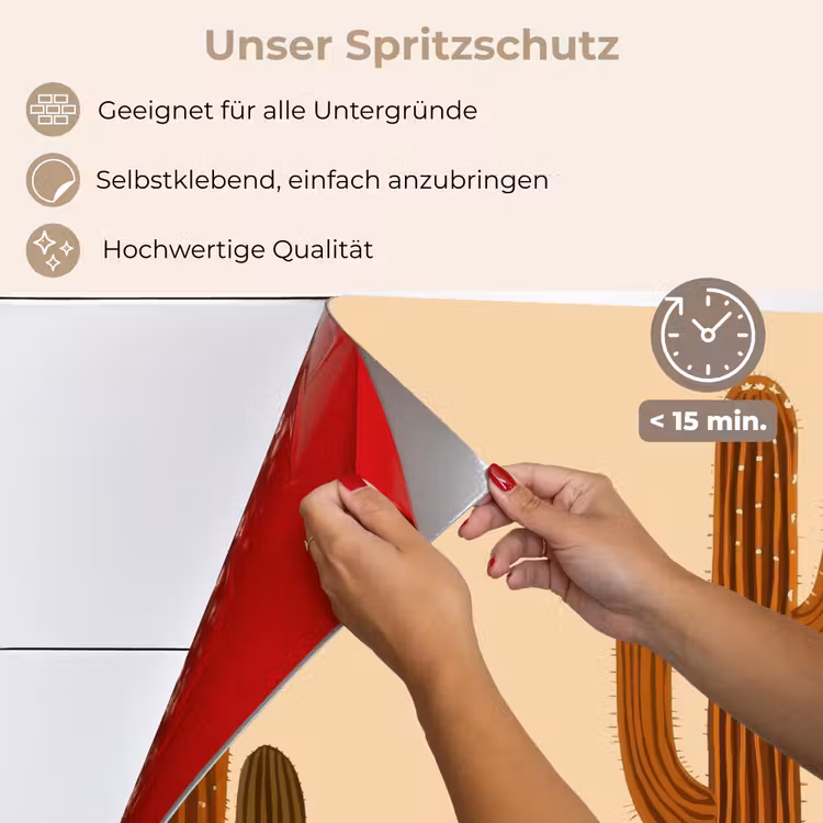 Cactus - Woestijn - Zand - Bruin keuken achterwand spatscherm klein -spatscherm_DE