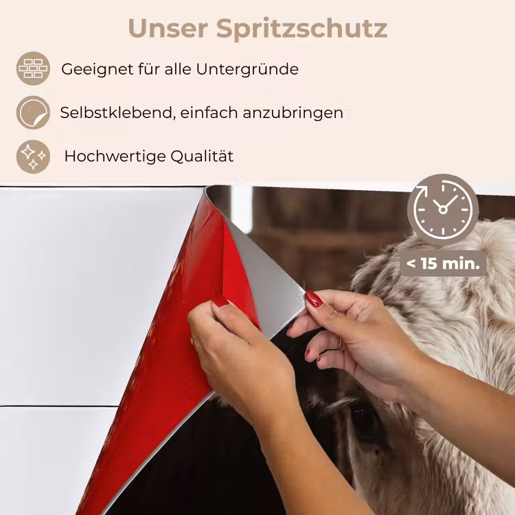 Kalf - Oormerk - Houten stal keuken achterwand spatscherm klein -spatscherm_DE