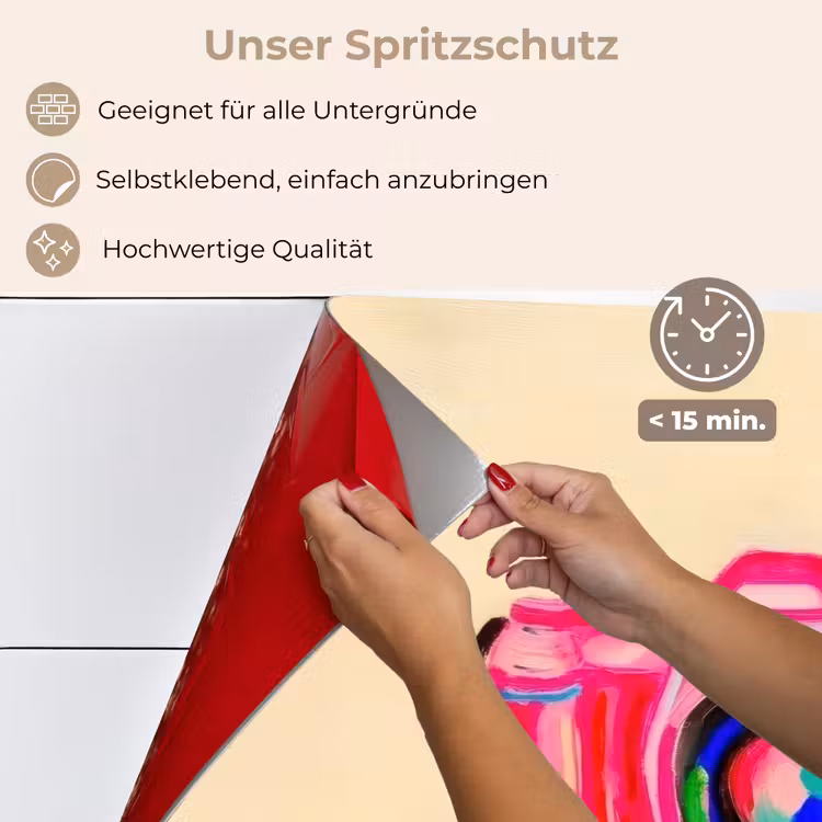 Camera - Memories - Roze - Geschilderd keuken achterwand spatscherm klein -spatscherm_DE