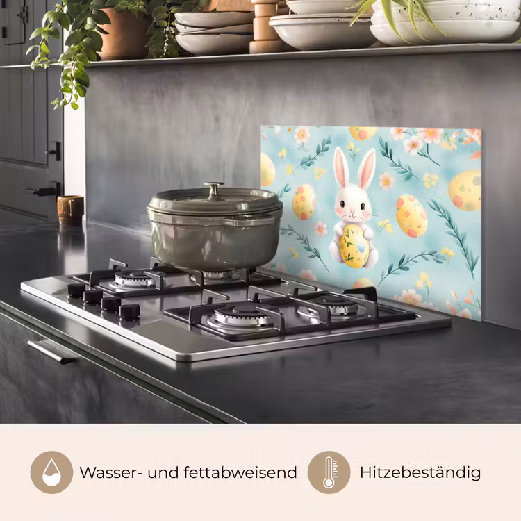 Konijn - Eieren - Takjes keuken achterwand spatscherm klein -usp_DE