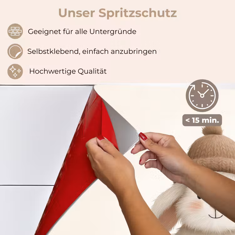 Konijn - Muts - Oren - Beige keuken achterwand spatscherm klein -spatscherm_DE