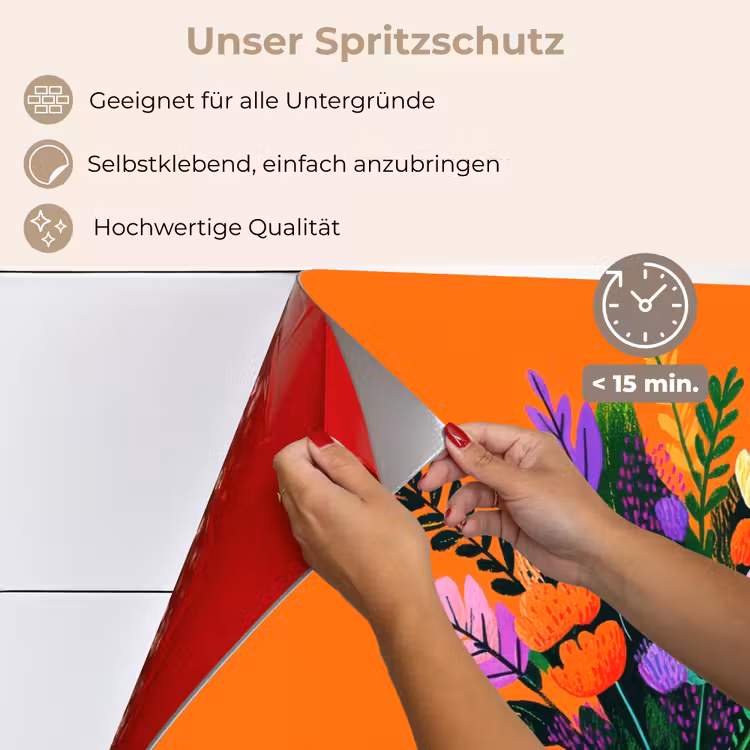 Kaartje - Boeket - Bloemen keuken achterwand spatscherm klein -spatscherm_DE