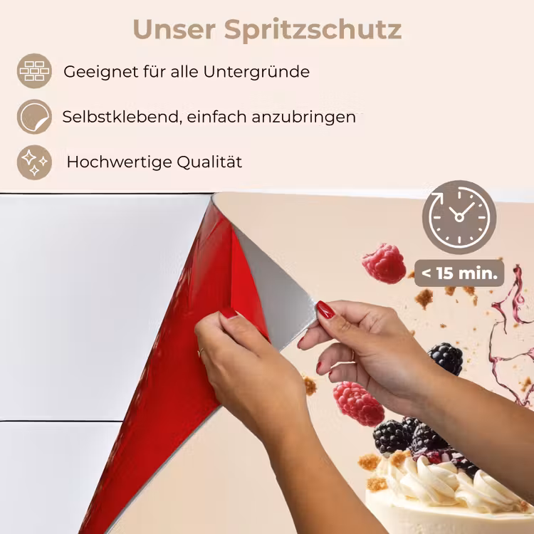Cheesecake - Eten - Roze - Taart keuken achterwand spatscherm klein -spatscherm_DE
