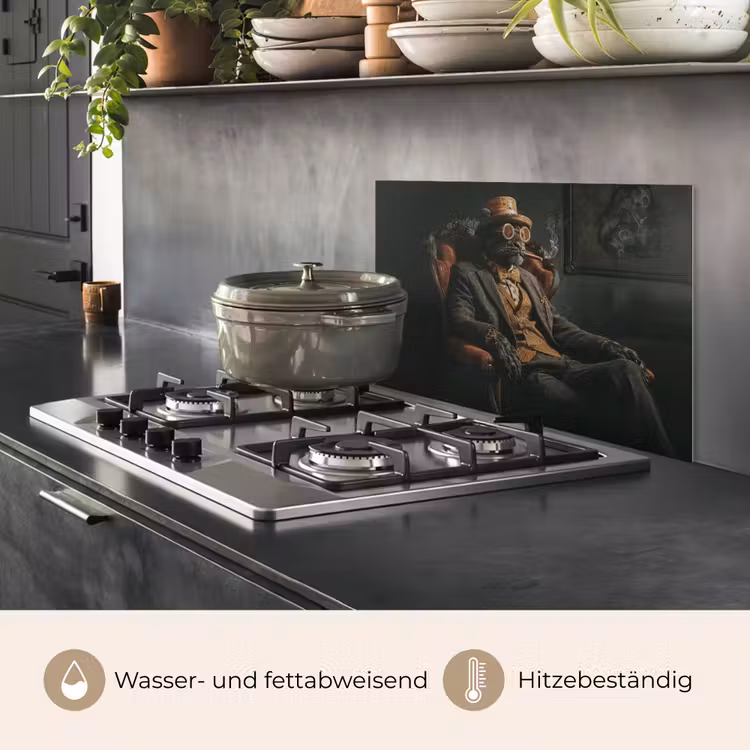 Kat - Pak - Oranje - Sigaar keuken achterwand spatscherm klein -usp_DE