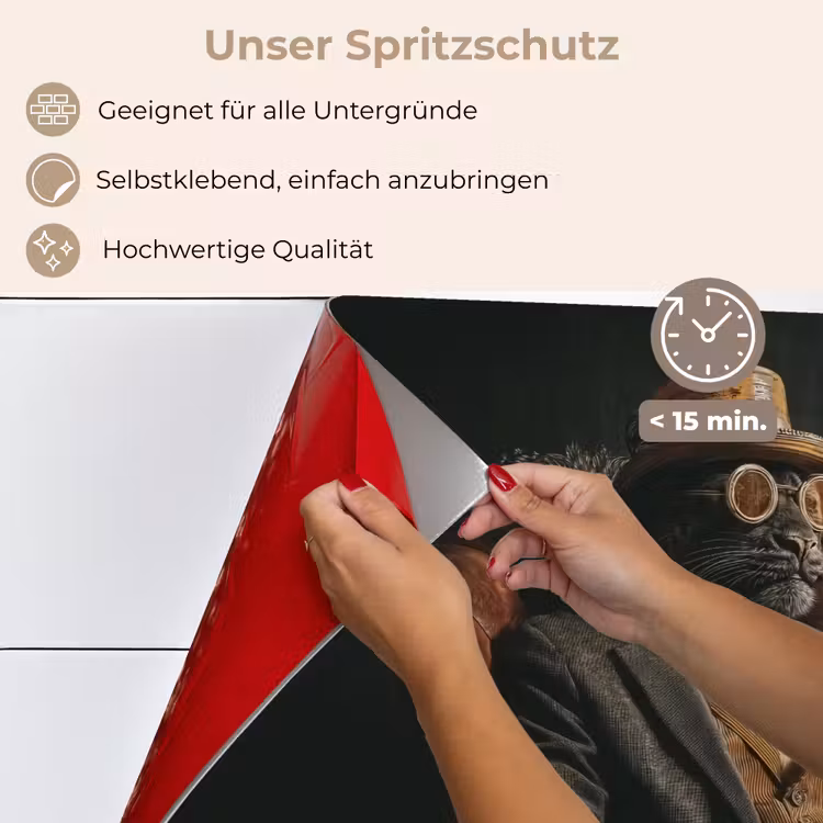 Kat - Pak - Oranje - Sigaar keuken achterwand spatscherm klein -spatscherm_DE
