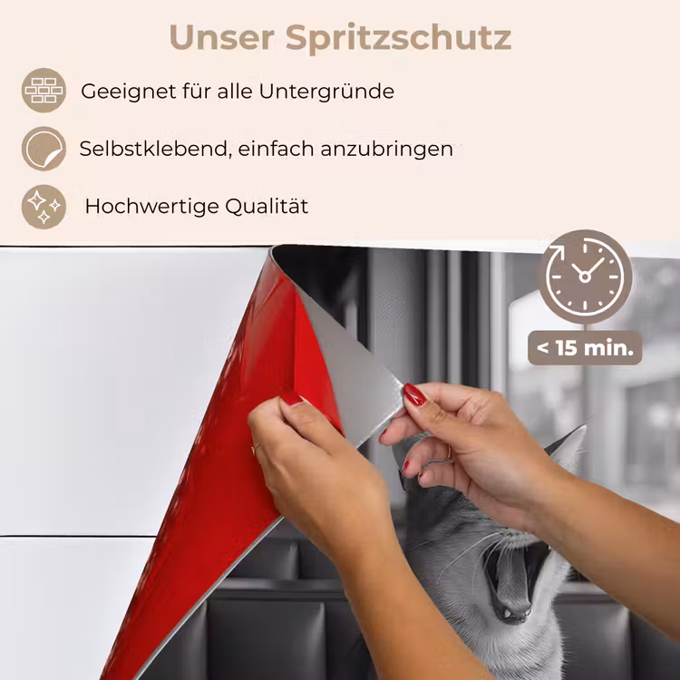 Kat - Koffie - Brood - Zwart keuken achterwand spatscherm klein -spatscherm_DE