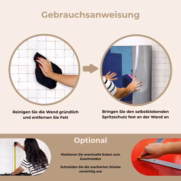 Kat - Trap - Gebouwen - Schaduwcontrasten keuken achterwand spatscherm klein -gebruiksaanwijzing_DE