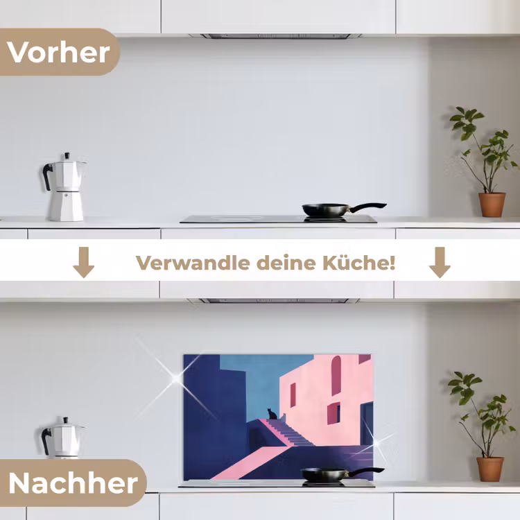Kat - Trap - Gebouwen - Schaduwcontrasten keuken achterwand spatscherm klein -voor_na_DE