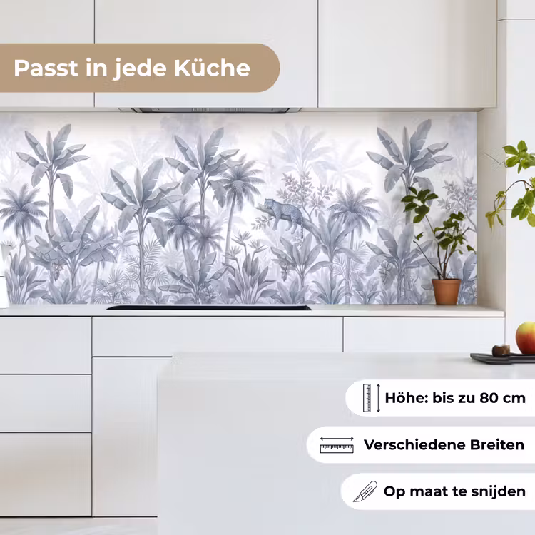 Kat - Tropisch bos - Modern - Grijs keuken achterwand 2 middel -sfeer4_DE